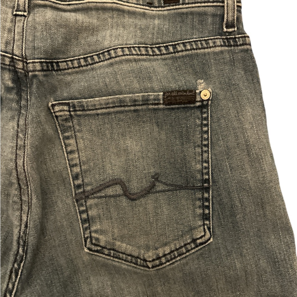 Seven For all Mankind Jeans Dark Distressed Size 33 - Picture 4 of 5